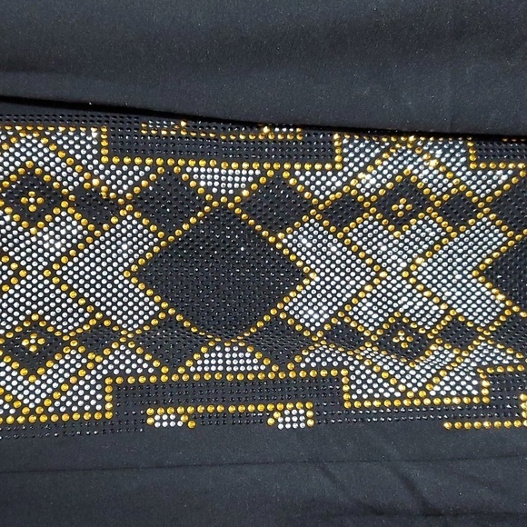 ANTHONY ORIGINAL BLACK LONG CARDIGAN ROBE KIMONO SIZE 2X TRIBAL WESTERN MOBWIFE - Picture 4 of 9